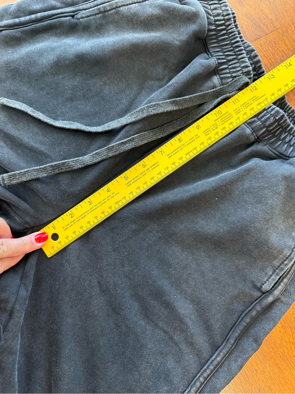 Umgee Mineral Wash French Terry Wide Leg Lounge Pants Sweatpants Gray Black S - Picture 5 of 9